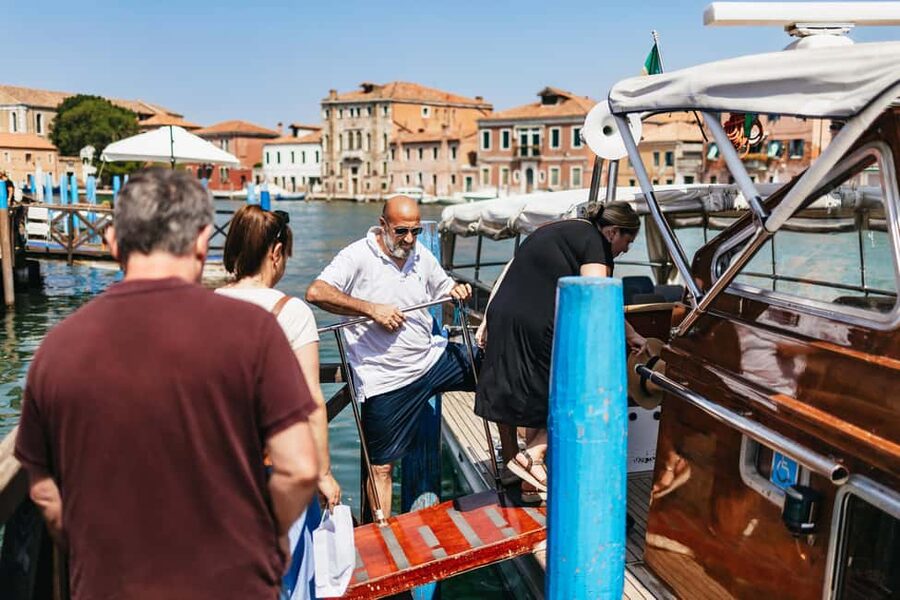 From Venice: Murano & Burano Guided Tour by Private Boat - Murano glassblowing: silica sand, color, and real workshop time
