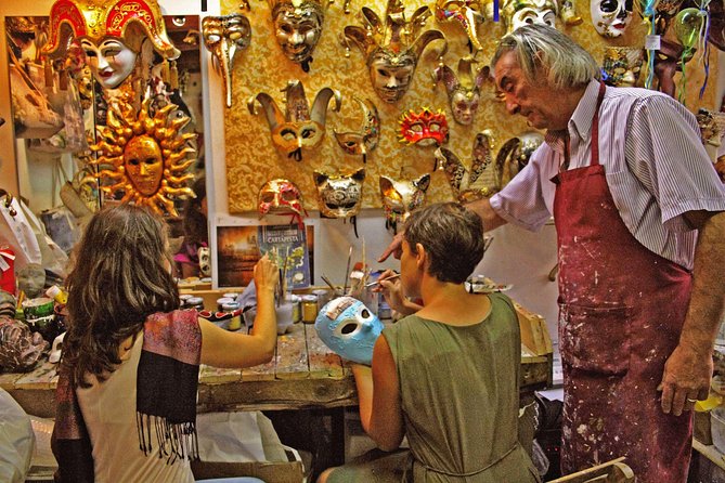 Venetian Carnival Mask Making Class in Venice, Italy - The real workshop flow: meeting in Piazza San Marco and painting your mask
